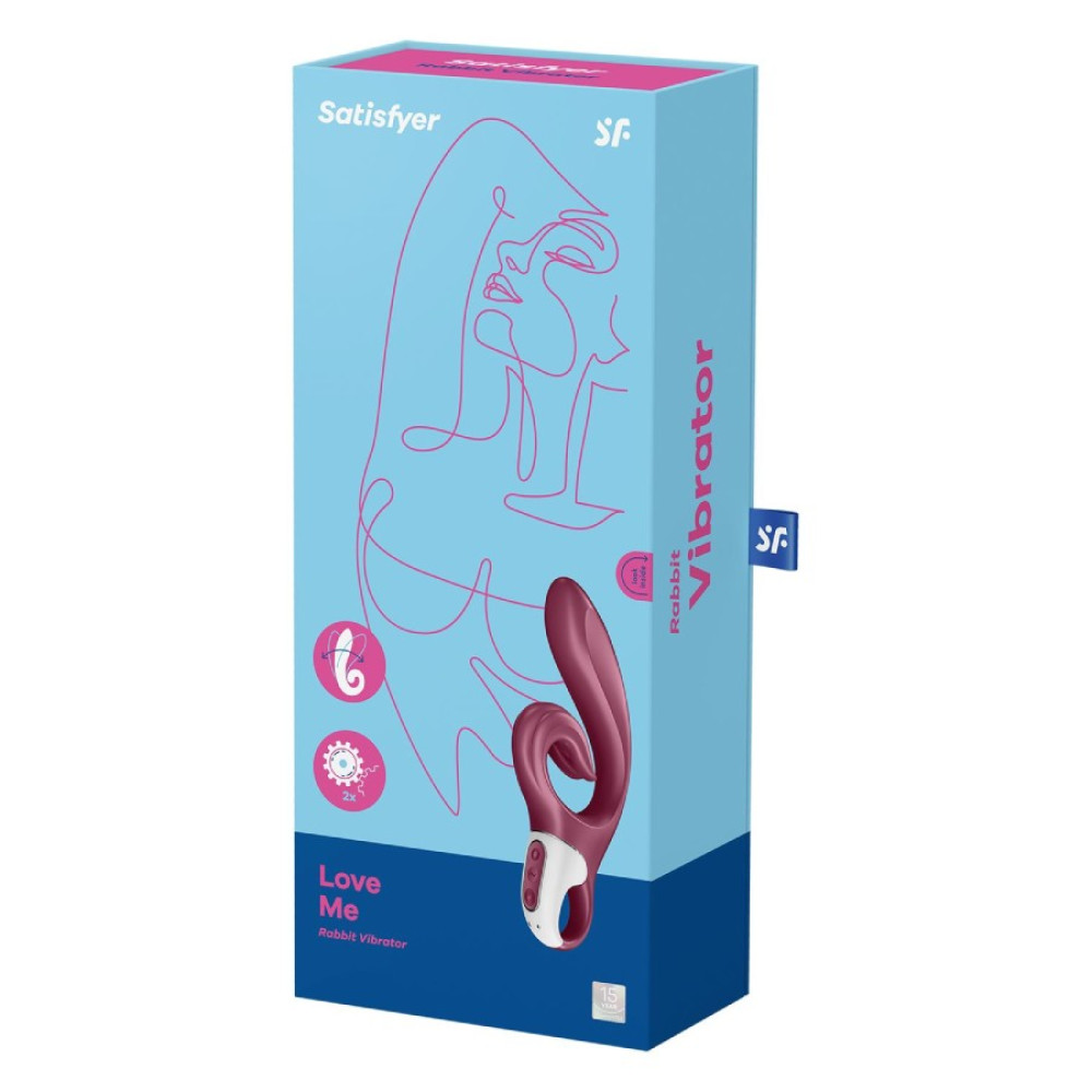 Вибратор-кролик Satisfyer Love Me для точки G и клитора, красный, 22 х 4.1 см фото №2 — секс игрушки: Украина, NO TABOO
