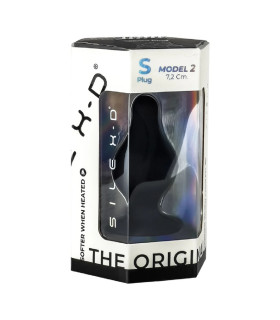 Анальная пробка Silexd Model 2 S термореактивная, чёрная, 7.2 х 3.4 см - No Taboo