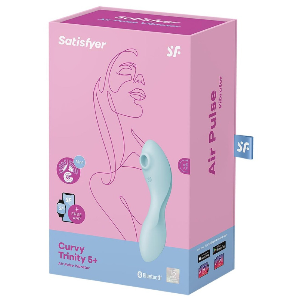Вібратор подвійний Satisfyer Curvy Trinity 5+ із вакуумною стимуляцією, білий, 5.5 х 4.6 см фото №2 — секс іграшки: Україна, NO TABOO