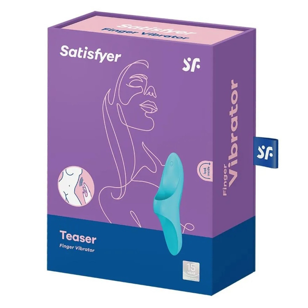 Вибратор на палец Satisfyer Teaser голубой, 12 х 3.5 см фото №2 — секс игрушки: Украина, NO TABOO