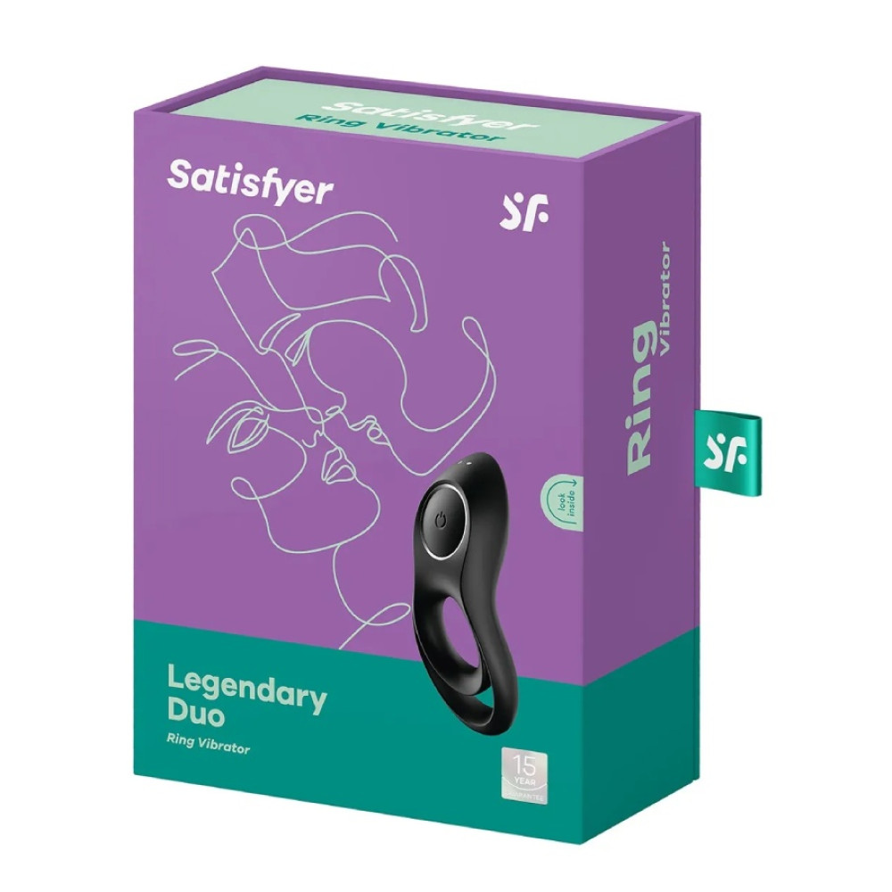 Эрекционное виброкольцо Satisfyer Legendary Duo двойное, черное, 11.1 х 5 см фото №2 — секс игрушки: Украина, NO TABOO