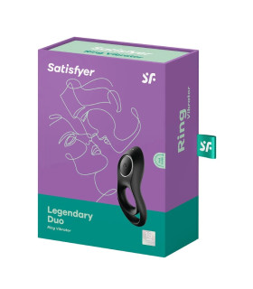 Эрекционное виброкольцо Satisfyer Legendary Duo двойное, черное, 11.1 х 5 см - No Taboo