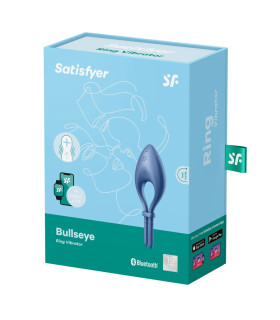 Эрекционное виброкольцо Satisfyer Bullseye с приложением, синее, 14.1 х 5.3 см - No Taboo