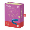 Вибратор для пар Satisfyer Double Whale голубой, 8.7 х 3.3 см фото №2 — секс игрушки: Украина, NO TABOO