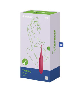 Вибратор Satisfyer Twirling Fun для точечной стимуляции эрогенных зон, красный, 17.5 х 2.5 см - No Taboo