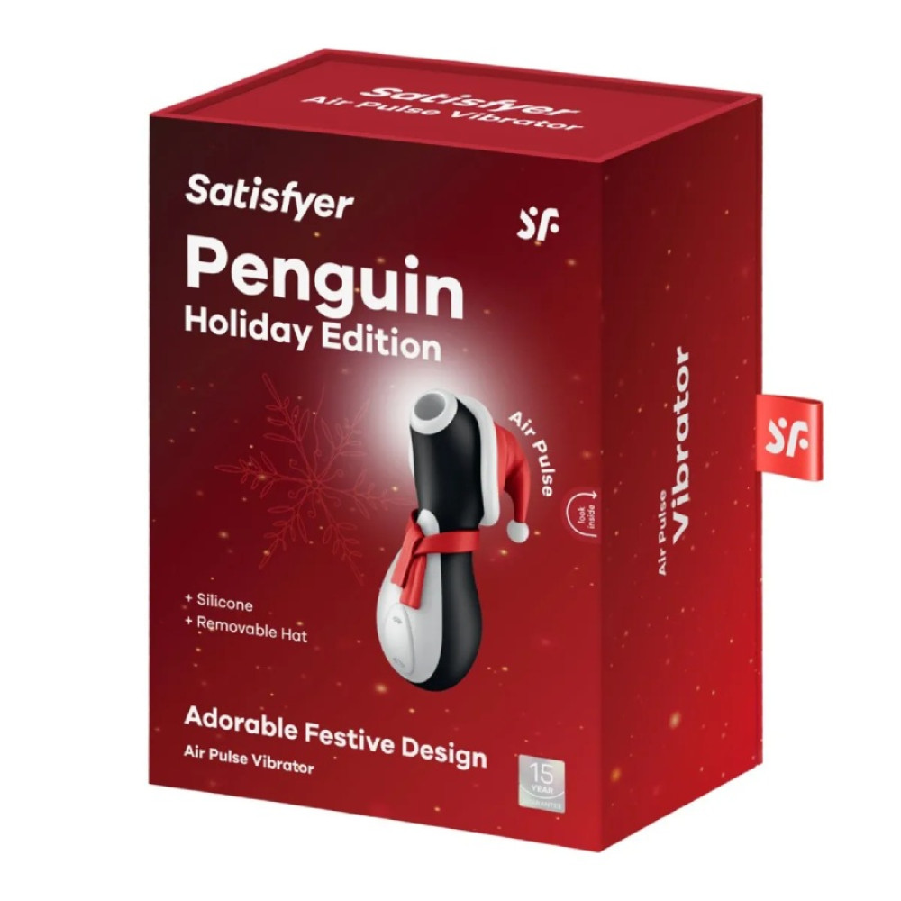 Вакуумный стимулятор клитора Satisfyer Penguin Holiday Edition разноцветный, 12.5 х 6.7 см фото №2 — секс игрушки: Украина, NO TABOO