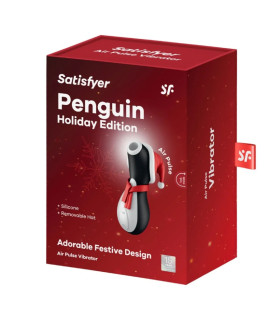 Вакуумный стимулятор клитора Satisfyer Penguin Holiday Edition разноцветный, 12.5 х 6.7 см - No Taboo