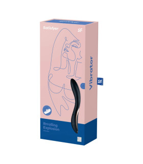 Вибратор для точки G Satisfyer Rrrolling Explosion с движущимся шариком, чёрный, 22 х 3.6 см - No Taboo