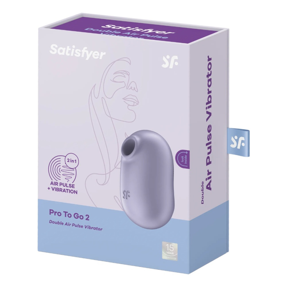 Вакуумный стимулятор Satisfyer Pro To Go 2 для клитора, фиолетовый, 8.5 см фото №2 — секс игрушки: Украина, NO TABOO