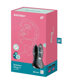 Анальный вибратор Satisfyer Rotator Plug 1+ с приложением и ротацией, черный, 13.5 х 3.8 см - No Taboo