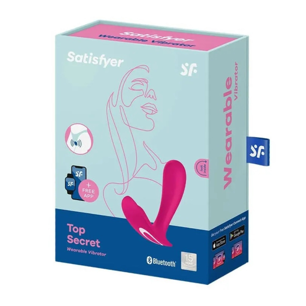 Вибратор для точки G Satisfyer Top Secret с приложением, розовый, 11 х 3 см фото №2 — секс игрушки: Украина, NO TABOO