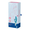 Вибратор-кролик Satisfyer Embrace Me с тройным клиторальным отростком, голубой, 21.2 х 4.6 см фото №2 — секс игрушки: Украина, NO TABOO