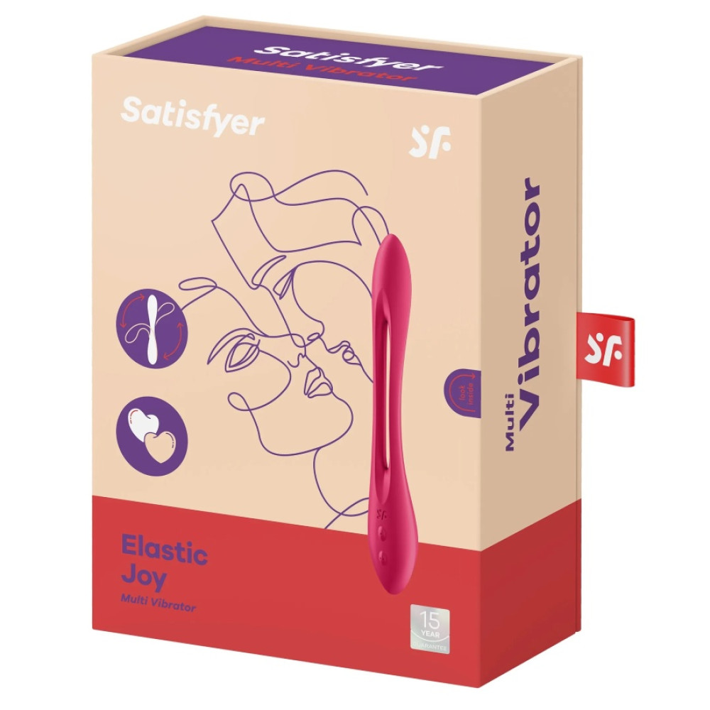 Гибкий универсальный вибратор Satisfyer Elastic Joy, красный, 19.9 х 3.3 см фото №2 — секс игрушки: Украина, NO TABOO