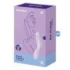 Вибратор двойной Satisfyer Curvy Trinity 2 с вакуумной стимуляцией, фиолетовый, 16.8 х 4.4 см фото №2 — секс игрушки: Украина, NO TABOO