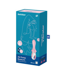 Анальний вібратор Satisfyer Air Pump Booty 5 з додатком та накачкою, рожевий, 18.1 х 5.5 см - No Taboo