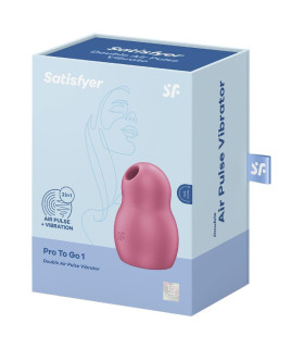 Вакуумный стимулятор Satisfyer Pro To Go 1 для клитора, красный, 9 см - No Taboo