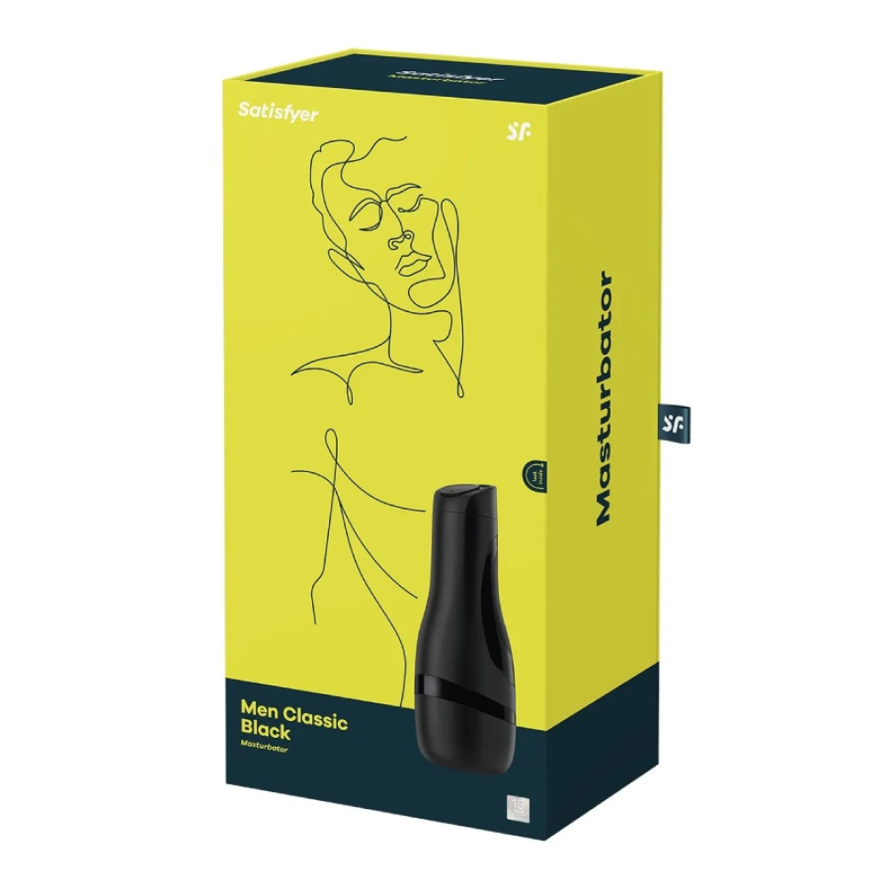 Мастурбатор в колбе Satisfyer Men Classic черный, 25.8 х 9.6 см фото №2 — секс игрушки: Украина, NO TABOO