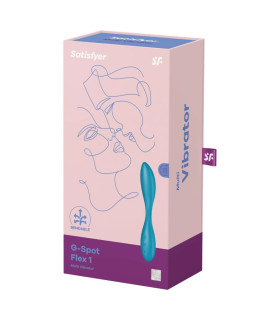 Вибратор для точки G Satisfyer G-Spot Flex 1 гибкий, синий, 19.5 х 3.2 см - No Taboo