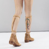 Гартеры для голеней Bijoux Indiscrets Maze Back Leg Garter, коричневые, фото №1 — секс шоп Украина, NO TABOO