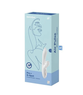 Вибратор-кролик Satisfyer Pro+ G-Spot с пульсацией, белый, 22 х 4.3 см - No Taboo