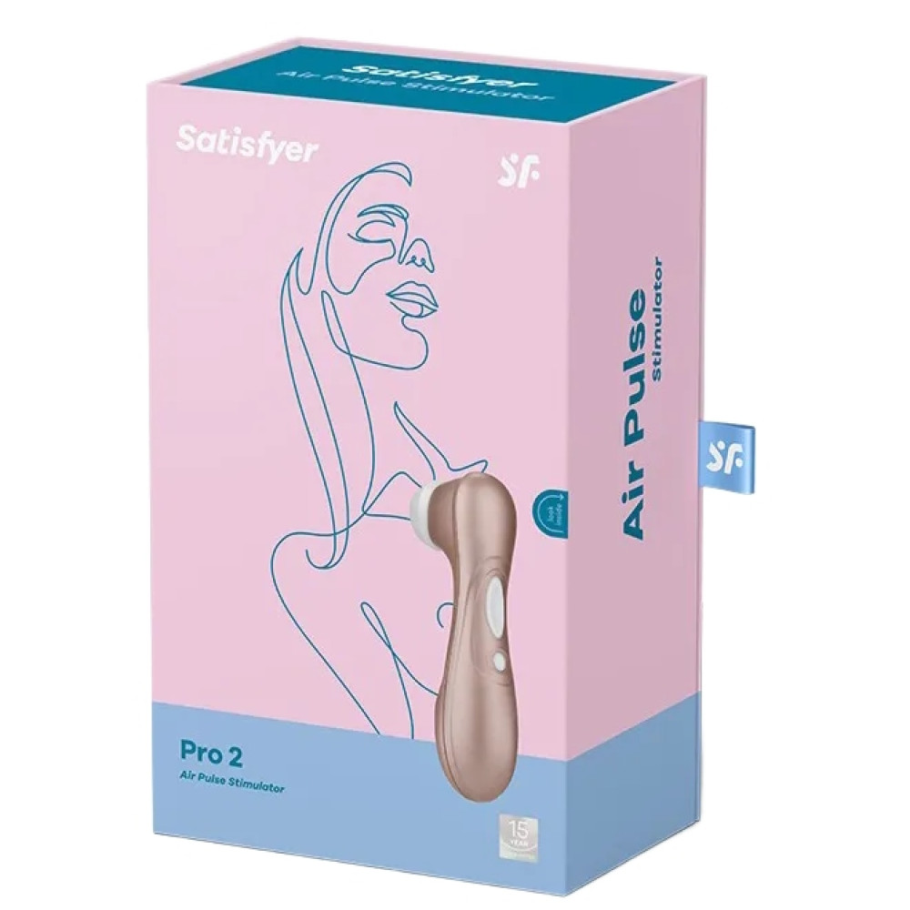 Вакуумный стимулятор клитора Satisfyer Pro 2 бесконтактный, золотой, 16.5 х 4.6 см фото №2 — секс игрушки: Украина, NO TABOO
