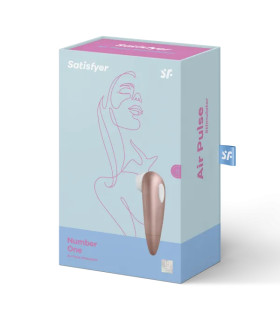 Вакуумный стимулятор Satisfyer Number One для клитора, золотой, 14.3 х 4.6 см - No Taboo