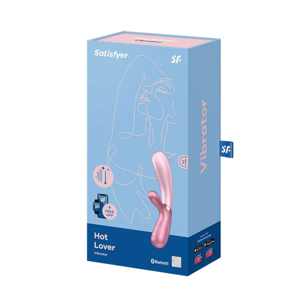 Вибратор-кролик смарт с нагревом Satisfyer Hot Lover розовый, 19.9 х 3.5 см фото №2 — секс игрушки: Украина, NO TABOO