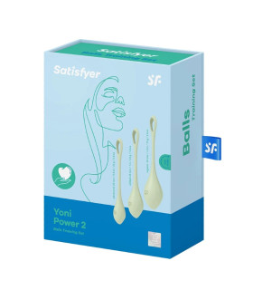 Набір вагінальних кульок Satisfyer Yoni Power 2 зелені, 3 шт - No Taboo