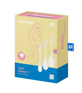 Набір вагінальних кульок Satisfyer Yoni Power 1 білі, 3 шт - No Taboo