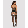 Эротичный корсет Obsessive Amallie L/XL, со стрингами, черный, фото №6 — секс шоп Украина, NO TABOO