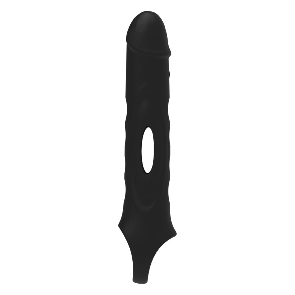 Вибронасадка на член удлиняющая Dreamtoys Ramrod с пультом, черная, 26 х 4.2 см фото №5 — секс игрушки: Украина, NO TABOO