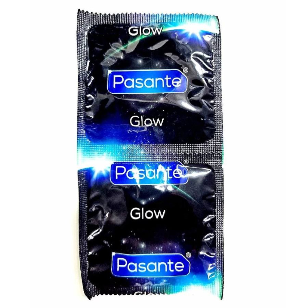 Презерватив Pasante Glow Condoms светящийся в темноте, 53 мм, 1 шт, фото №0 — секс шоп Украина, NO TABOO