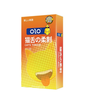 Презервативы с пупырышками OLO с эффектом шершавого языка, 10шт/уп - No Taboo