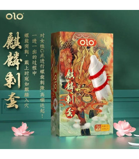 Презерватив OLO Genbu Dragon з вусиками та кулькою, 1 шт - No Taboo