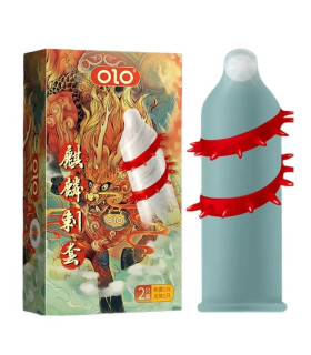 Презерватив OLO Genbu Dragon з вусиками та кулькою, 1 шт - No Taboo