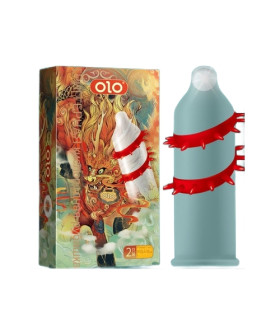 Презерватив з вусиками OLO Kirin Thorn з кулькою, 1 шт - No Taboo