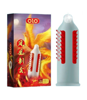 Презерватив з вусиками OLO Phoenix Spiny з кулькою, 1 шт - No Taboo