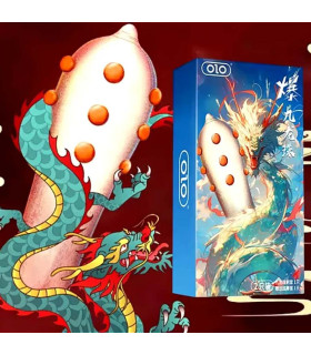 Презерватив з вусиками OLO Nine Dragon з кулькою, 1 шт - No Taboo