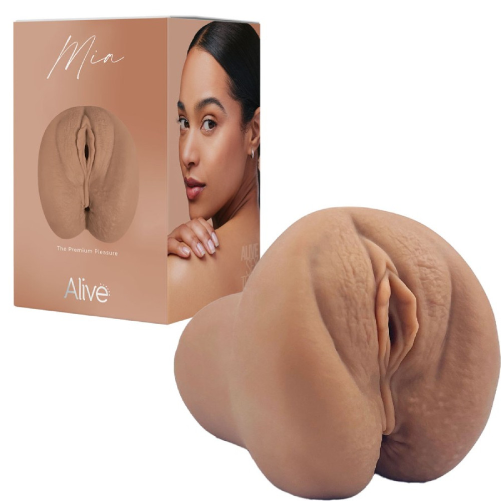 Мастурбатор реалистичный Alive Mia XL вагина и анус, бежевый, 14.6 х 10 см фото №0 — секс игрушки: Украина, NO TABOO