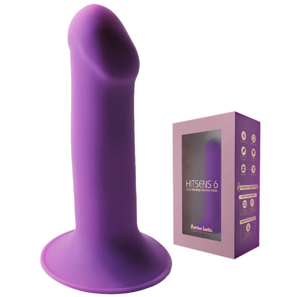 Фаллоимитатор Adrien Lastic Hitsens 6 термореактивный, фиолетовый, 13.5 х 3.3 см фото №0 — секс игрушки: Украина, NO TABOO
