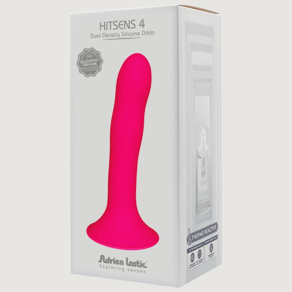Фаллоимитатор Adrien Lastic Hitsens 4 термореактивный, розовый, 17.8 х 3.7 см фото №2 — секс игрушки: Украина, NO TABOO