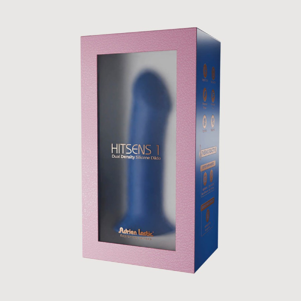 Фаллоимитатор Adrien Lastic Hitsens 1 термореактивный, голубой, 17.7 х 4.5 см фото №6 — секс игрушки: Украина, NO TABOO