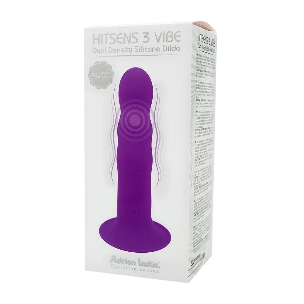 Вибратор Adrien Lastic Hitsens 3 на присоске, фиолетовый, 18.2 х 4 см фото №2 — секс игрушки: Украина, NO TABOO