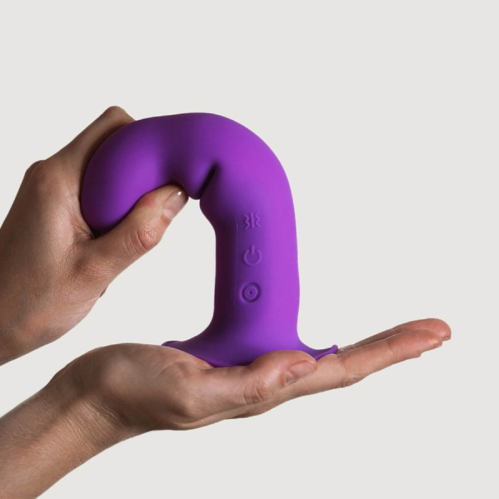 Вибратор Adrien Lastic Hitsens 3 на присоске, фиолетовый, 18.2 х 4 см фото №3 — секс игрушки: Украина, NO TABOO