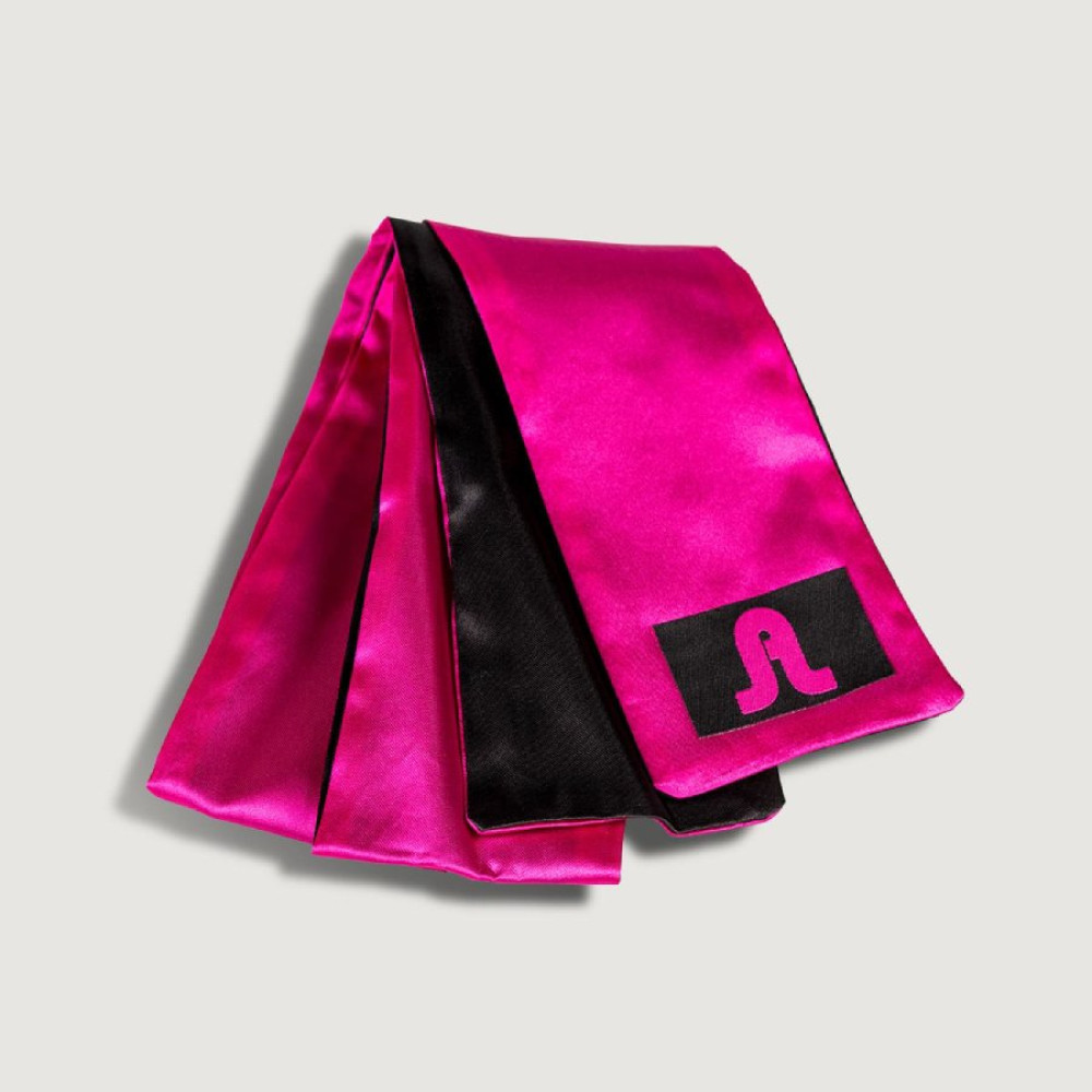 Повязка на глаза и руки Adrien Lastic Satin Sash черно-розовая, 135 x 6.5 см, фото №3 — секс шоп Украина, NO TABOO