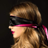 Повязка на глаза и руки Adrien Lastic Satin Sash черно-розовая, 135 x 6.5 см, фото №4 — секс шоп Украина, NO TABOO