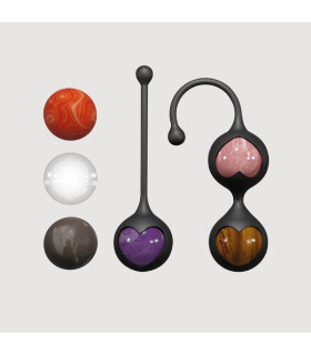 Набiр кульок Кегеля Adrien Lastic Harmony stones з натуральними камнями, 6 шт - No Taboo