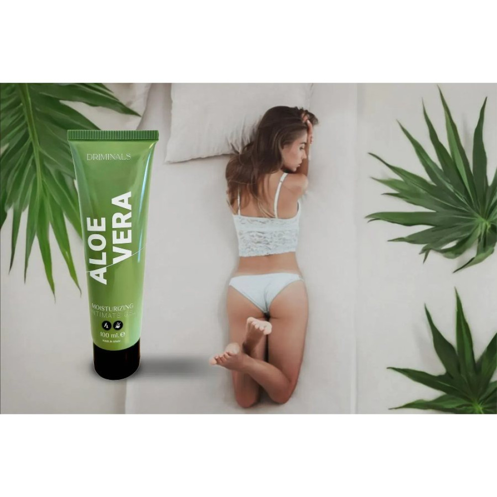 Лубрикант для чувствительной кожи Driminals Aloe Vera на водной основе, 100 мл, фото №3 — секс шоп Украина, NO TABOO