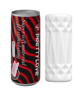 Мастурбатор Pretty Love Pop-Top в виде банки, красный, 9 х 3.5 см - No Taboo