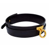 Ошейник-чокер с кольцом, итальянская кожа Leather Cosplay Choker UPKO, для мужчин, размер L, фото №1 — секс шоп Украина, NO TABOO